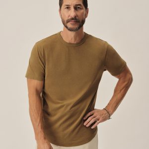 Slub Curved Hem Tee