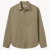 Draped Twill One Pocket Shirt
